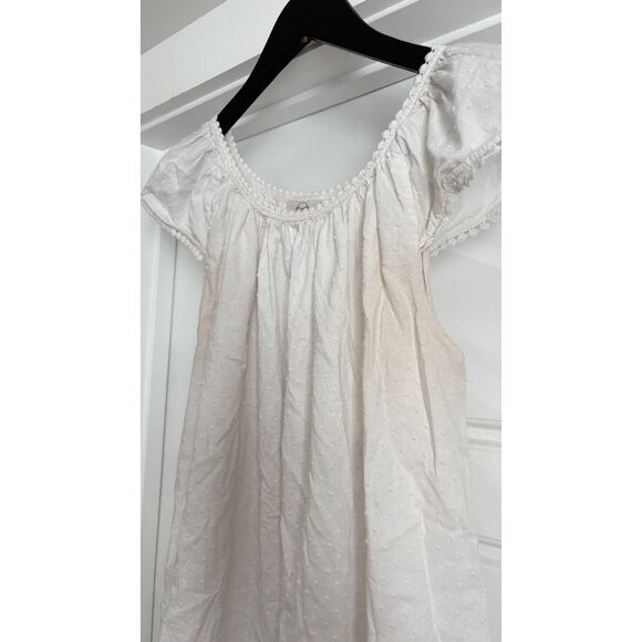 Lenora Ruthie White Cotton Dress Nightgown Nightie Size S - Picture 3 of 5
